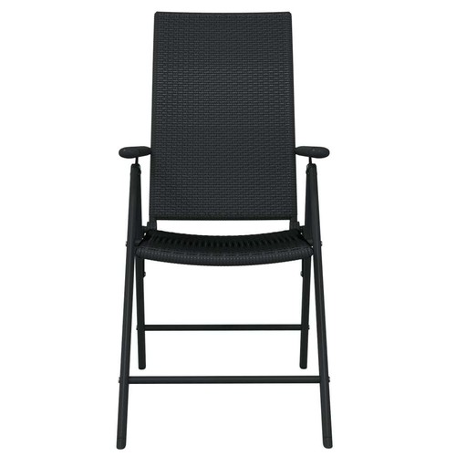 Garden Dining Set Black Outdoor Furniture 3/5/7/9 Piece Multi Sizes vidaXL - Picture 11 of 43