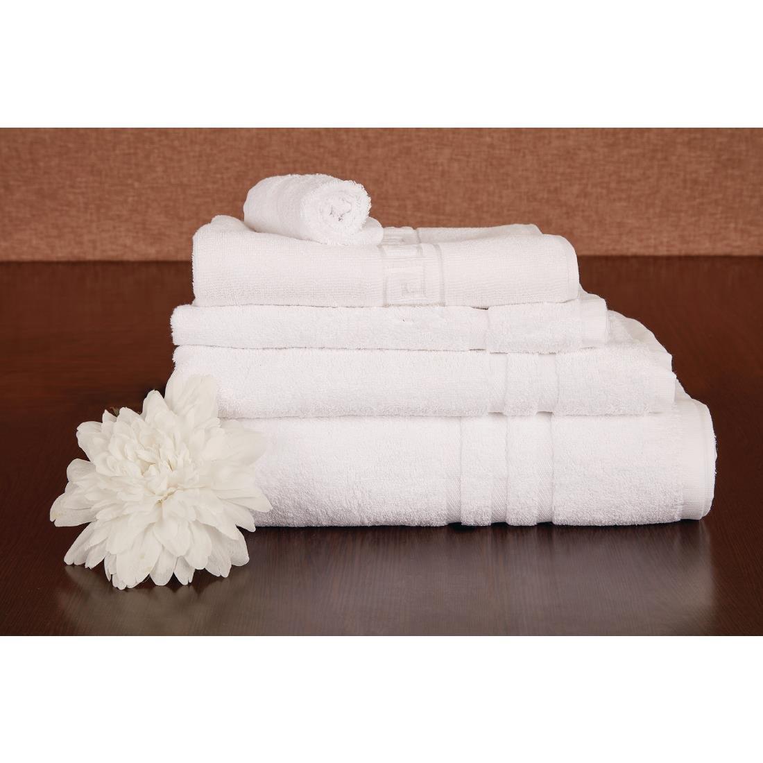 Mitre Eco Hand Towel 100% Organic Cotton in White Eco-friendly
