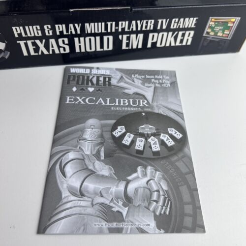 WORLD SERIES OF POKER Texas Hold'Em TV PLUG & PLAY 6 lettori Radio Shack NUOVO!! - Foto 4 di 6