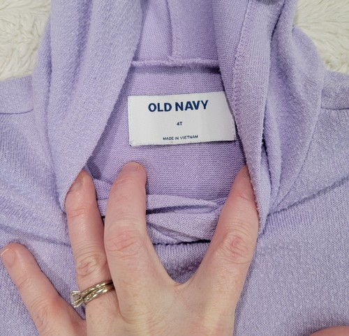 Old Navy 4t Athleisure Outfit, Hooded Lavender Peplum, Black Heather Joggers - Picture 4 of 12