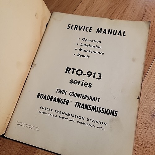 EATON FULLER TRANSMISSION SERVICE MANUAL ROADRANGER RTO-913 SERIES - Picture 4 of 7