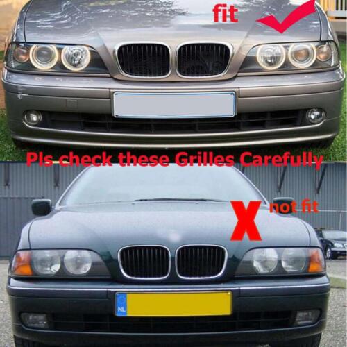 Front Grill Kidney Grille Black+Chrome For BMW E39 525i 528i 530i M5 1999-2003 q - Picture 2 of 10
