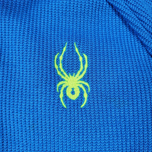 Spyder Sweater Jacket Youth Boys XL(18) Blue Black Knit Full Zip Snow Ski Flaw - Picture 2 of 20