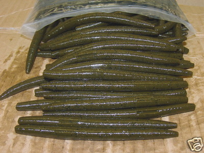 GREEN PUMPKIN CHART TIP Soft Plastic Worms SCENT SALT 100 pk 5" Senko Style GREEN PUMPKIN CHART TIP Soft Plastic Worms SCENT SALT 100 pk 5" Senko Style