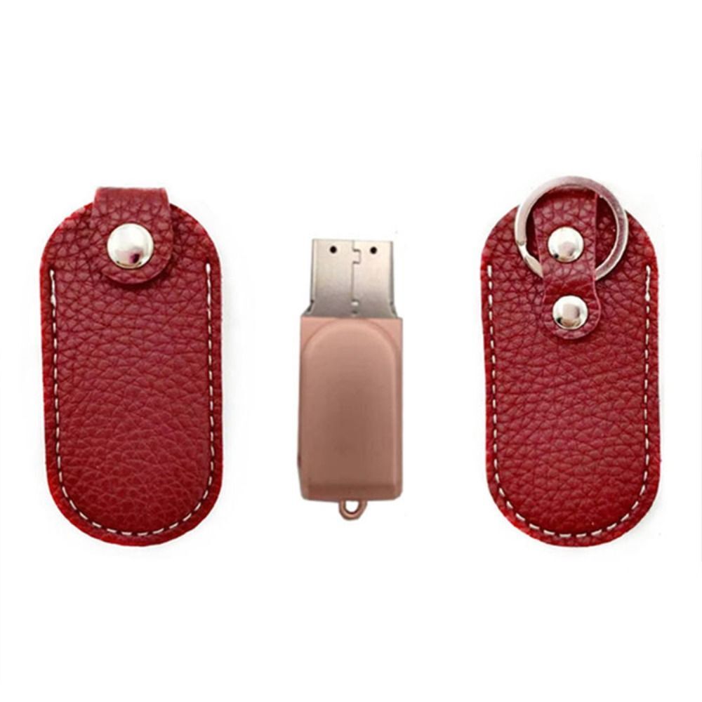 Leather USB Flash Drive Cover Dust Proof USB Case Protective Bag U Disk