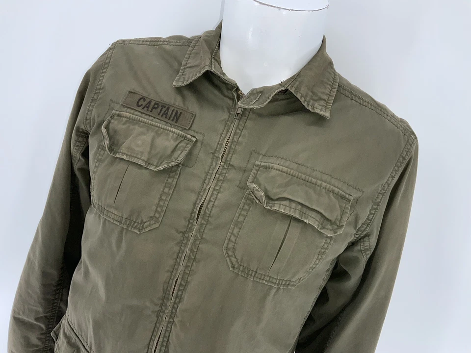 Children’s Place Varsity League Army Jacket XL Boys Green Fleece YGI V4-167 - Image 3 of 4