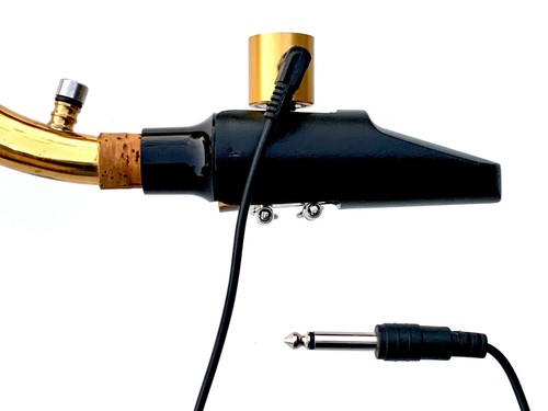 PiezoBarrel P7 Pickup w Bari Esprit Tenor Sax mouthpiece with ligature and cap - Picture 2 of 13