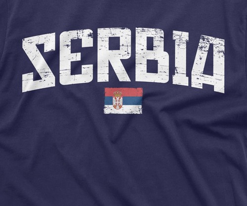 Camiseta Serbia Bandera Serbia Escudo de Armas Camiseta Srbija Fútbol Camiseta - Imagen 5 de 9