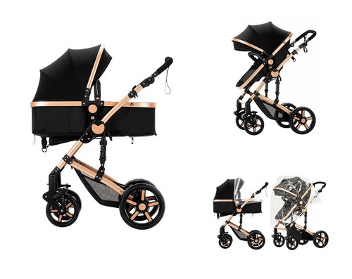 New Baby Strolley 2 in 1 Folding Comfortable Stroller Walker High Landscape Car - Picture 6 of 18