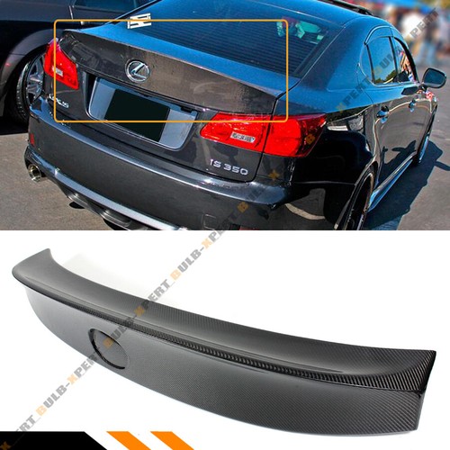 FOR 06-13 LEXUS IS250 IS350 ISF W STYLE CARBON FIBER DUCKBILL REAR TRUNK SPOILER - Picture 2 of 4