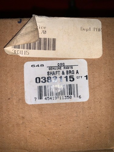 OMC Shaft Gear and Bearing 0383115 - Picture 3 of 3