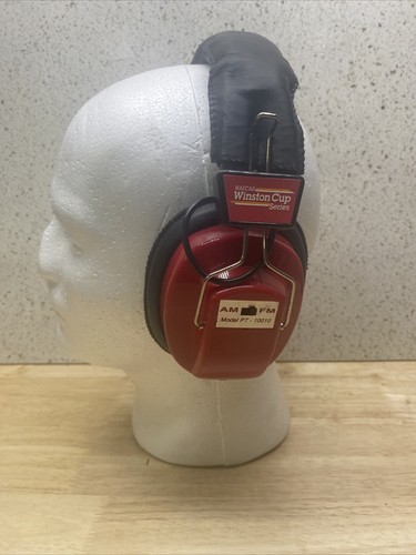 Vintage NASCAR Winston Cup Motorsport AM/FM Radio rote Kopfhörer - Bild 1 von 5