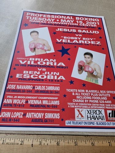 Brian Viloria WBC & IBF light flyweight Champion BOXING POSTER HAWAII PRO-DEBUT. - Picture 8 of 13
