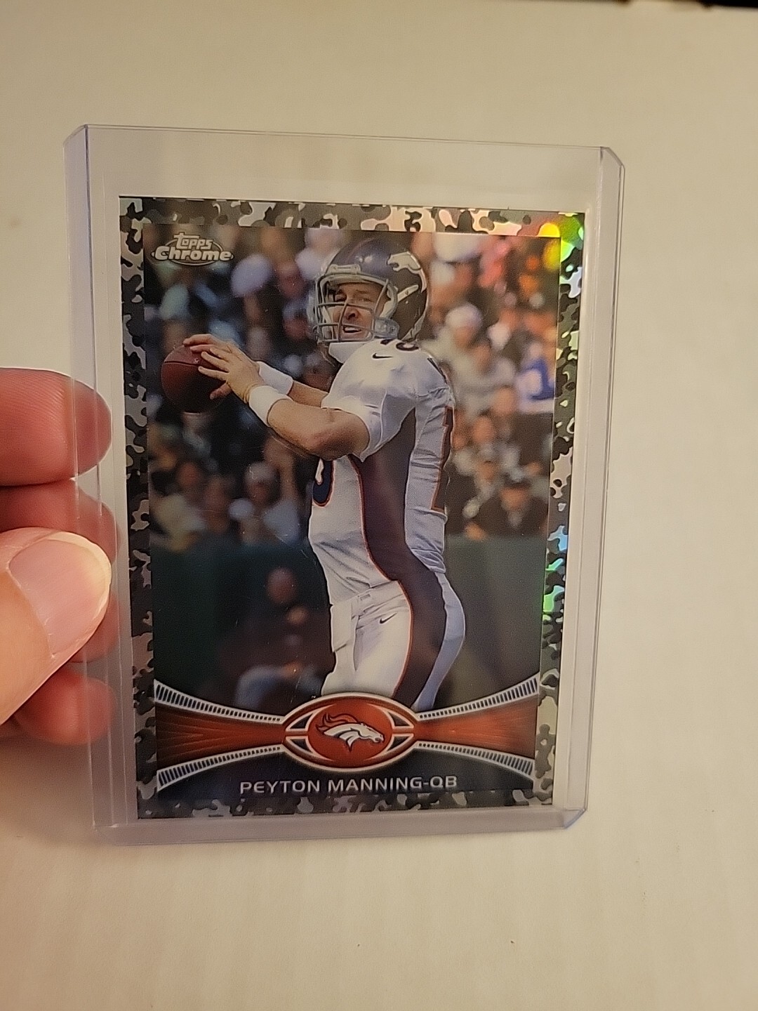 2012 Topps Chrome Peyton Manning Camo Refractor /499