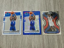 Tyrese Maxey Optic Base Blue Velocity Prizm Base NBA Rookie Cards