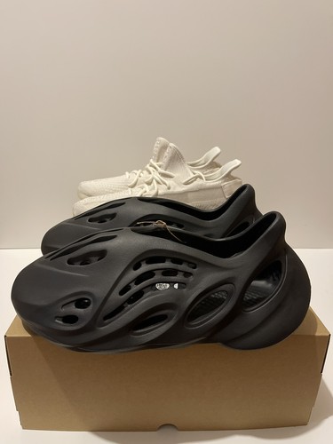 Adidas Yeezy Foam RNNR Onyx Size 11 M & Yeezy Boost 350 Bone White Size 11 Mens - Picture 5 of 14