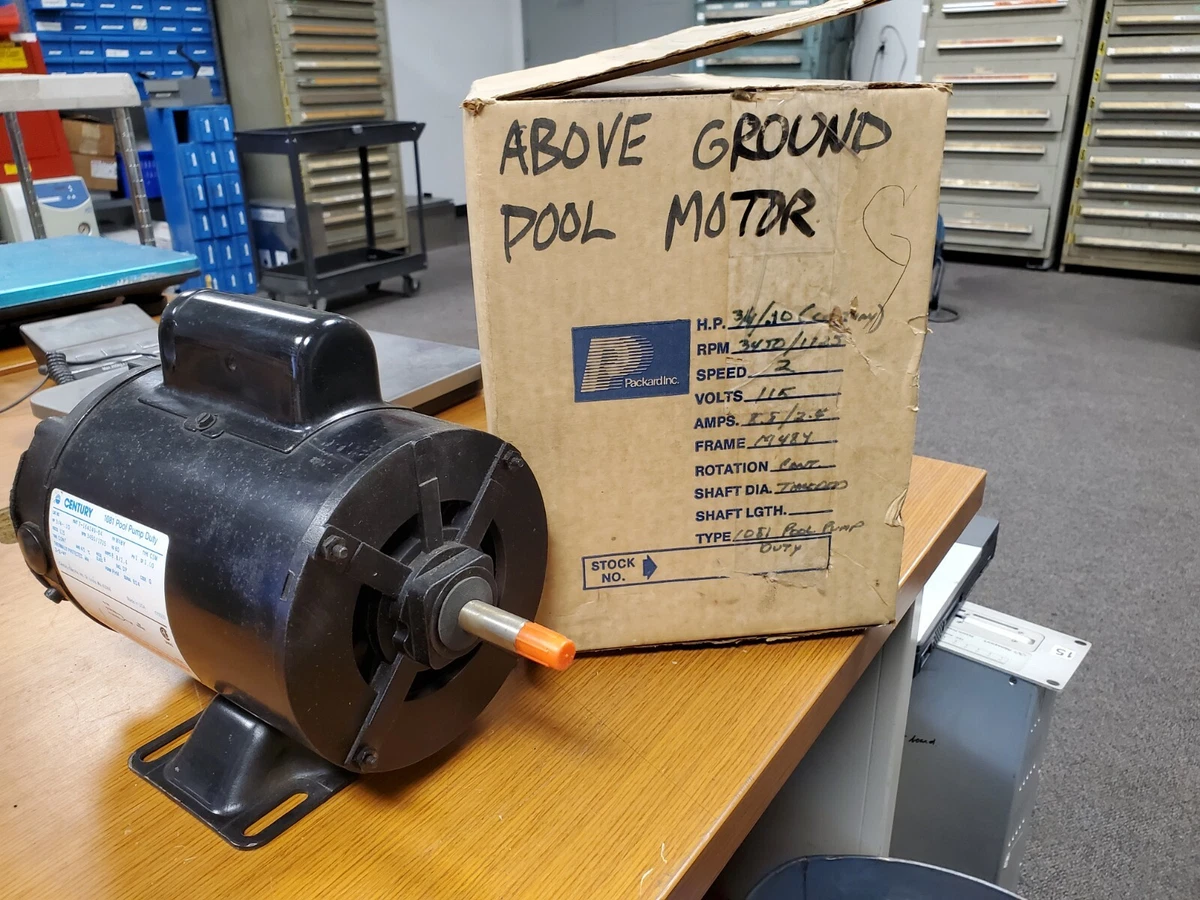 NEW CENTURY 3 4 HP POOL PUMP DUTY MOTOR 115 VAC M48Y FRAME 1