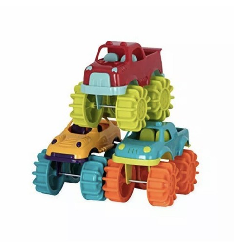 Battat Mini Monstertrucks - 6er Set Mini Trucks für Kleinkinder in Aufbewahrungstasche... - Bild 4 von 5