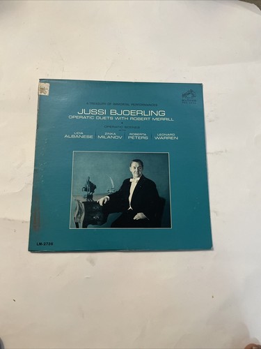 LP Jussi Björling With Robert Merrill Operatic Duets NEAR MINT RCA Victor Red