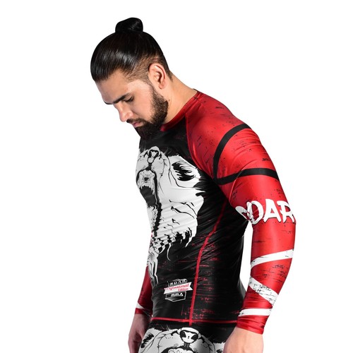 Camicia ROAR MMA Rash Guard combattimento palestra fitness manica intera allenamento allenamento BJJ - Foto 46 di 109