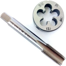 9/16-18  HSS Bottom Taper RIight Hand Thread Tap And Round Thread Die set