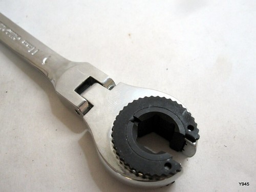 Ratchet Open End Flare Nut Wrench Chrome Vanadium Steel Silver 11mm - Picture 10 of 10