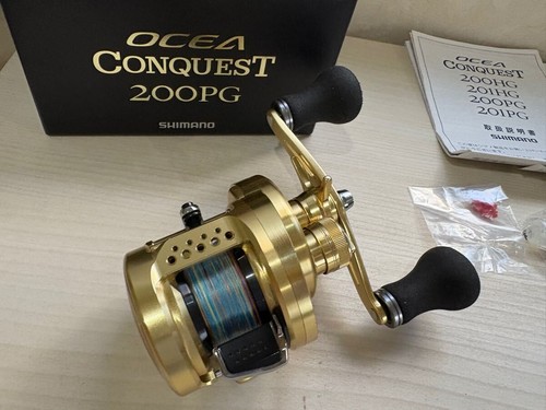 Shimano 15 Ocea Conquest 200PG Baitcasting Reel Box Good Condition Japan NM F/S - Picture 2 of 10