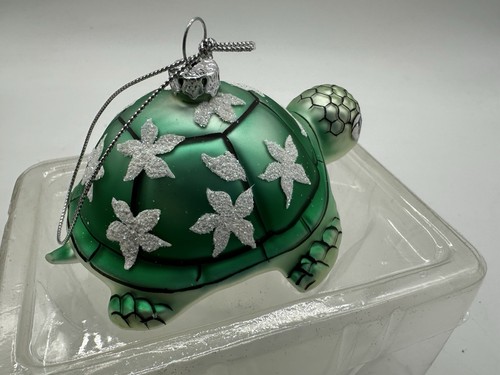 Hanu Turtle Hand Painted Glass Turtle Christmas Ornament Honolulu Hawaii - Picture 4 of 6