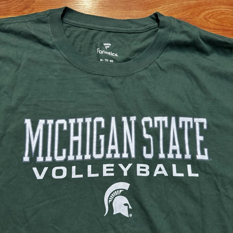 Camiseta de voleibol Michigan State Spartans para hombre talla XL manga corta 100 % algodón Foto 2 de 4