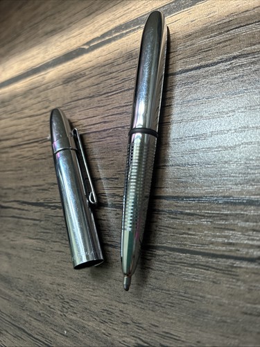 FISHER SPACE PEN "Bala" Modelo Cromo - Con Clip Usado en Excelente Condición - Imagen 5 de 5