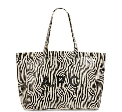 A.P.C. Zebra Print Laure Shopping Bag New w/Tags X-Large Shopper