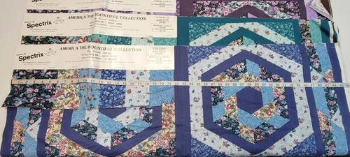 Spectrix Quilt Fabric Patchwork Squares Frank Nelson Bountiful Pillow Pattern - Picture 4 of 24