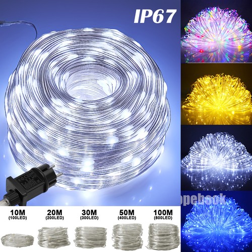 50M/100M LED Lichtschlauch Lichterkette Strom Lichterschlauch Garten Außen Party - Bild 1 von 20