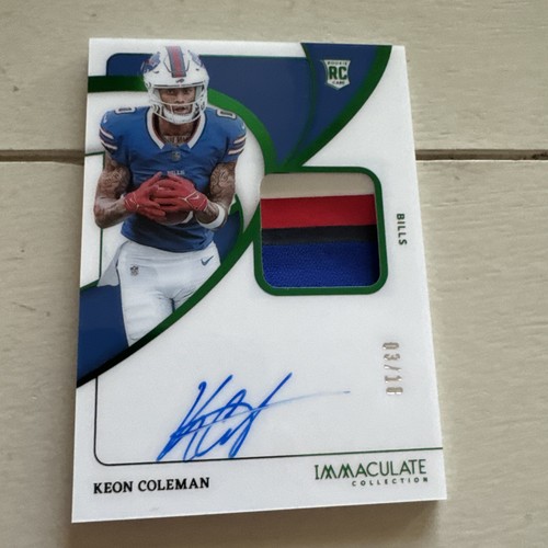 2024 Panini Immaculate Keon Coleman FOTL RPA /18
