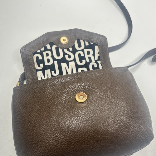 MARC JACOBS Tracolla Pelle Ciottolata Marrone Totalmente Turnlock Small - Foto 9 di 11