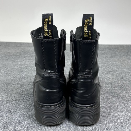 Dr Martens Jadon Boots Mens 7 Womens 8 Black Leather Platform Combat Chunky READ - Picture 5 of 16