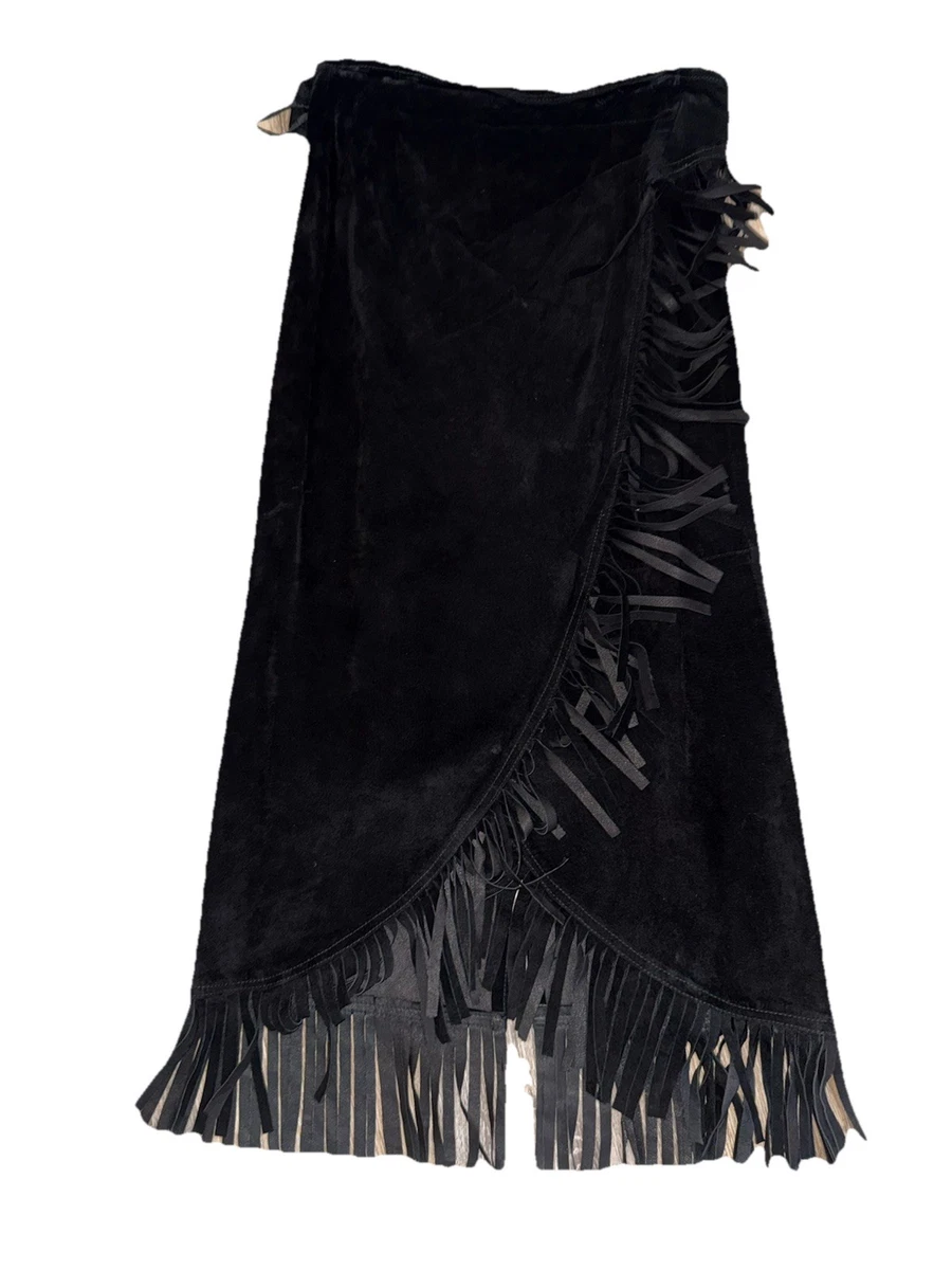 Jupe Femme En Simili-cuir Super Doux Avec Longue Frange - Taille S - Neuve Sans étiquette