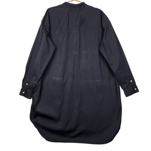 Frank & Eileen Tori Größe Large schwarz mit schwarzem kragenloses Kleid mit Knopfleiste - Bild 13 von 15