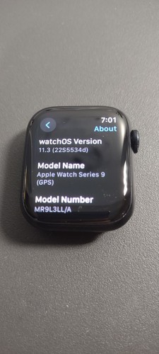 Apple Watch Series 9 41MM 2023 Boîtier Aluminium GPS + WiFi Minuit Batterie 100% - Photo 10 sur 11