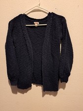 Cat  Jack Knitted Navy Blue Cardigan Girl's Size Medium 7/8 