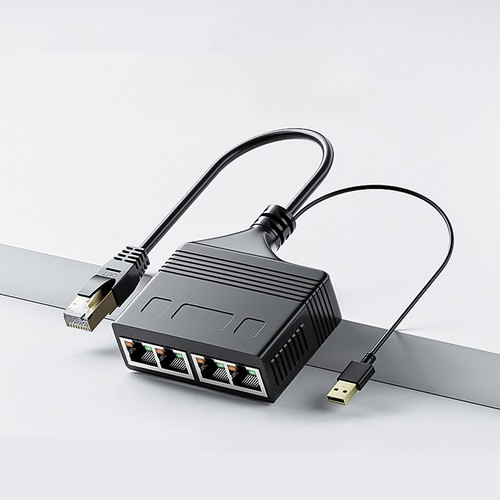 1 IN 4 OUT RJ45 Ethernet Cable LAN Network Internet Splitter Adapter 1000Mbps - Picture 8 of 13