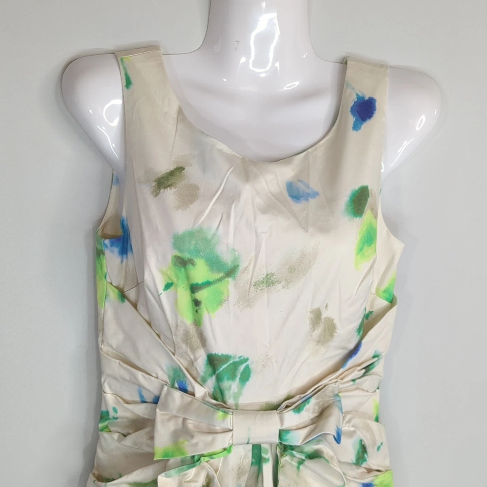 Abito donna Kate Spade New York Jillian crema naturale coagulato acquerello taglia 2