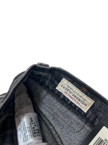 LEVIS 501 Cropped Straight Leg Core Cotton Denim Jeans Grey 23 RRP105 BNWT - Picture 7 of 23