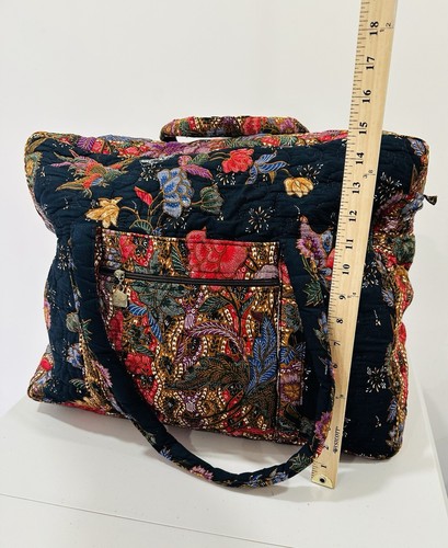 Tapestry Tote Canvas Bag Shoulder Bag Week-ender Bag Floral - Picture 3 of 9