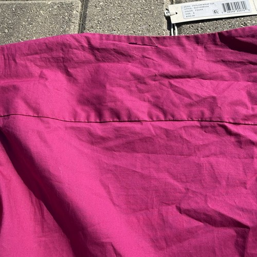 Top envolvente Rebecca Taylor Peplum Fushia diseñador volantes sin mangas talla 6 nuevo con etiquetas $225 - Imagen 11 de 14