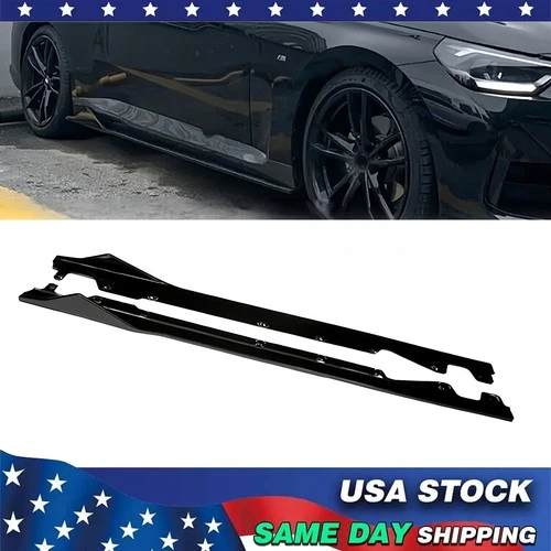 For 2022-2025 BMW 2Series G42 220i M240i Coupe Side Skirts Extension Gloss Black