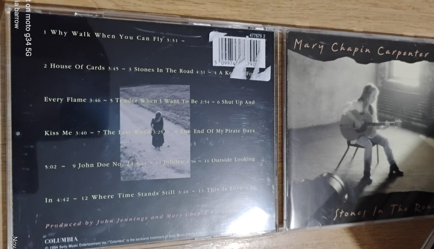 MARY CHAPIN CARPENTER STONES IN THE ROAD CD - FREEPOST