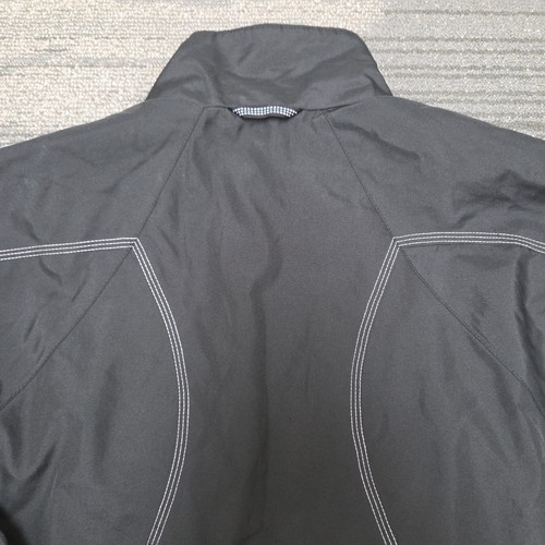 Nissan Windbreaker Jacket Size Medium Black Gray Full Zip Dealership Embroidery - Picture 11 of 11