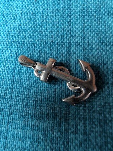 Anchor Design JWBR Pave Diamond Pendant 925 Sterling Silver - Picture 4 of 6