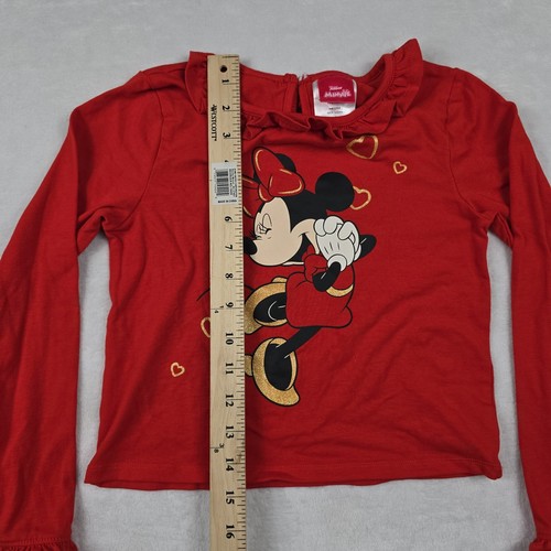 Disney Junior Minnie Mouse Hearts Red Girls Size 6X Shirt Hybrid Apparel - Picture 5 of 6